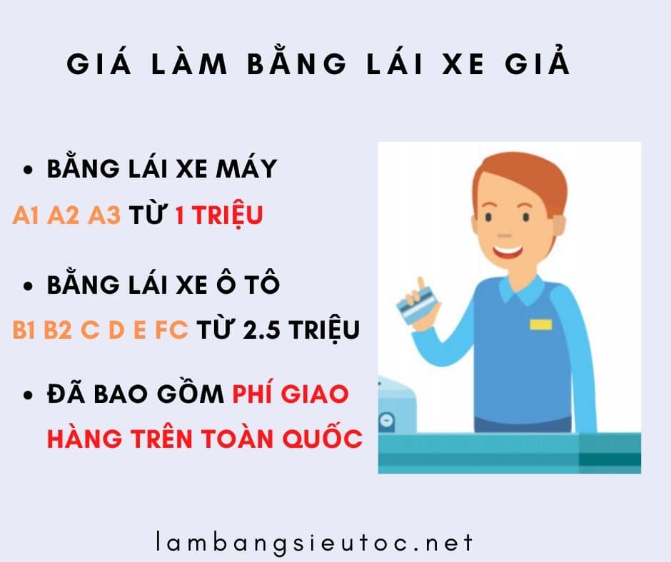 Giá làm bằng lái xe giả