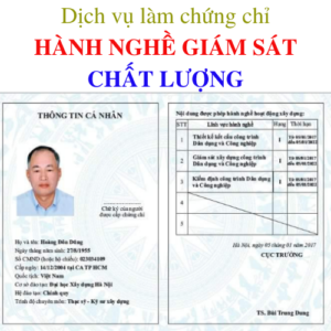 dịch vụ làm chứng chỉ