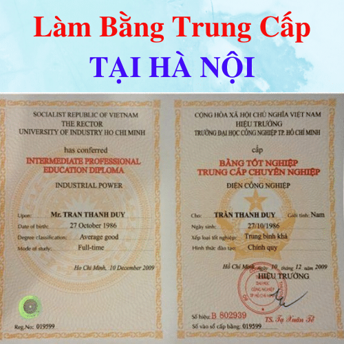 làm bằng trung cấp tại Hà Nội