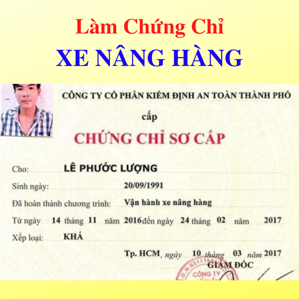 Làm chứng chỉ lái xe nâng hàng