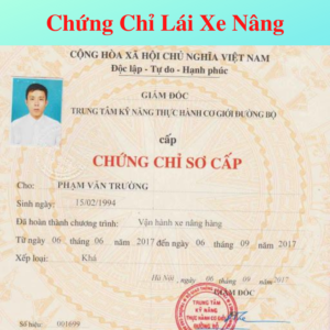 Chứng chỉ lái xe nâng